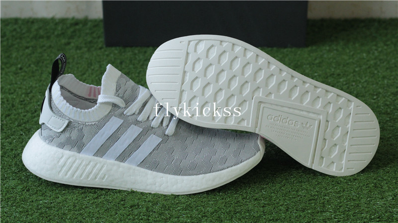 Adidas NMD R2 Primeknit Grey Pink BY9520 Real Boost